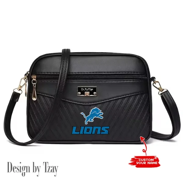 Detroit Lions Summer Women's Handbag Skew Cross Underarm Bag SPTWGUB011
