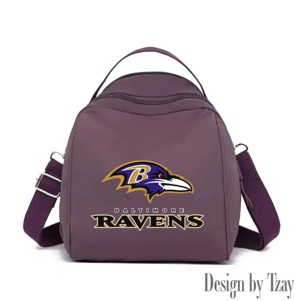Baltimore Ravens Women's Nylon Backpack Lightweight Travel Bag SPTWNBLTB035 - Image 8