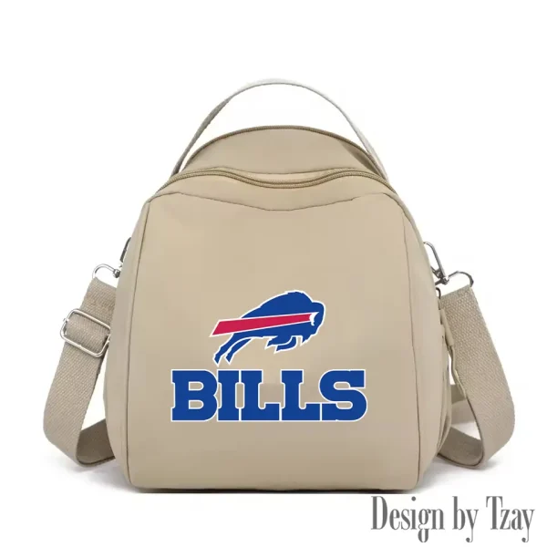 Buffalo Bills Women's Nylon Backpack Lightweight Travel Bag SPTWNBLTB036 - Image 4
