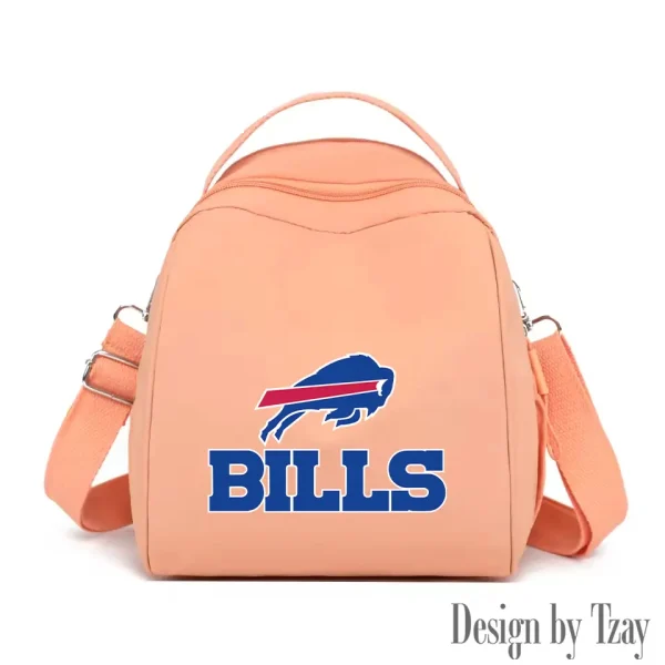 Buffalo Bills Women's Nylon Backpack Lightweight Travel Bag SPTWNBLTB036 - Image 8