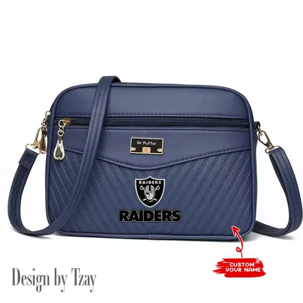 Las Vegas Raiders Summer Women's Handbag Skew Cross Underarm Bag SPTWGUB017 - Image 4