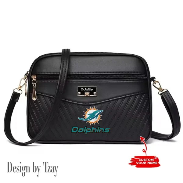 Miami Dolphins Summer Women's Handbag Skew Cross Underarm Bag SPTWGUB020 - Image 3