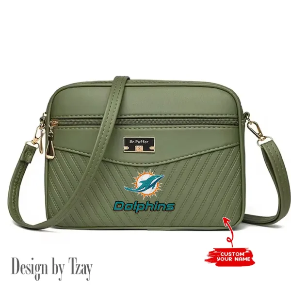 Miami Dolphins Summer Women's Handbag Skew Cross Underarm Bag SPTWGUB020 - Image 4