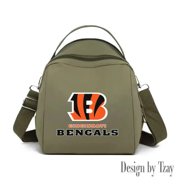 Cincinnati Bengals Women's Nylon Backpack Lightweight Travel Bag SPTWNBLTB039
