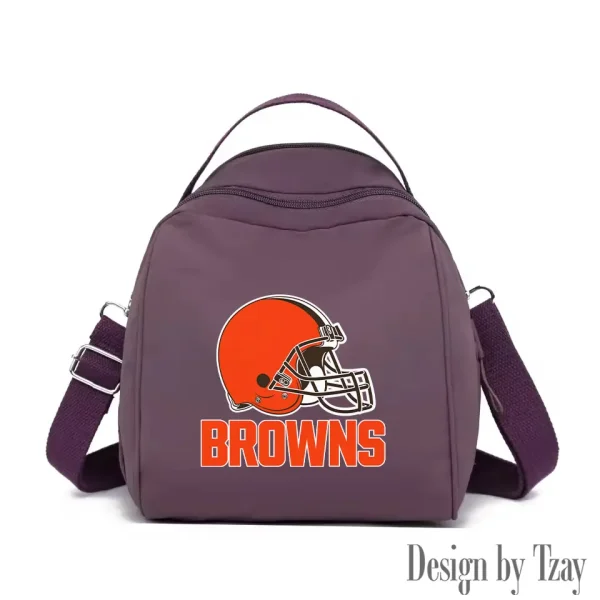 Cleveland Browns Women's Nylon Backpack Lightweight Travel Bag SPTWNBLTB040 - Image 2