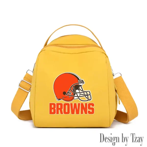 Cleveland Browns Women's Nylon Backpack Lightweight Travel Bag SPTWNBLTB040 - Image 8