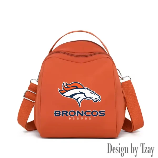 Denver Broncos Women's Nylon Backpack Lightweight Travel Bag SPTWNBLTB042 - Image 3