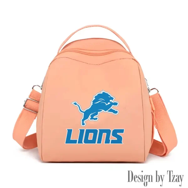 Detroit Lions Women's Nylon Backpack Lightweight Travel Bag SPTWNBLTB043 - Image 3