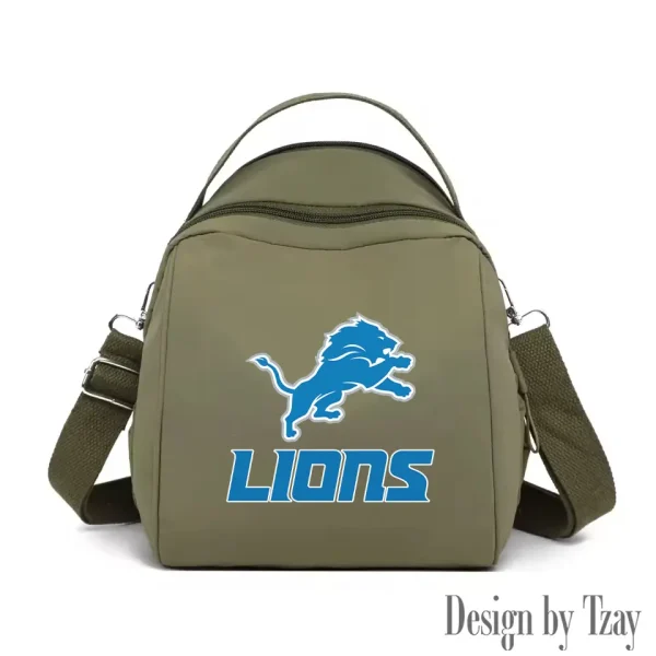 Detroit Lions Women's Nylon Backpack Lightweight Travel Bag SPTWNBLTB043 - Image 5