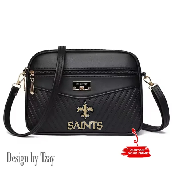 New Orleans Saints Summer Women's Handbag Skew Cross Underarm Bag SPTWGUB023