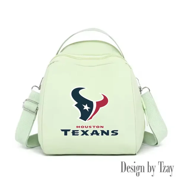 Houston Texans Women's Nylon Backpack Lightweight Travel Bag SPTWNBLTB045 - Image 2