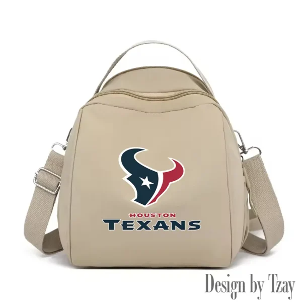 Houston Texans Women's Nylon Backpack Lightweight Travel Bag SPTWNBLTB045 - Image 3