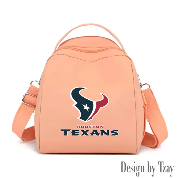 Houston Texans Women's Nylon Backpack Lightweight Travel Bag SPTWNBLTB045 - Image 7