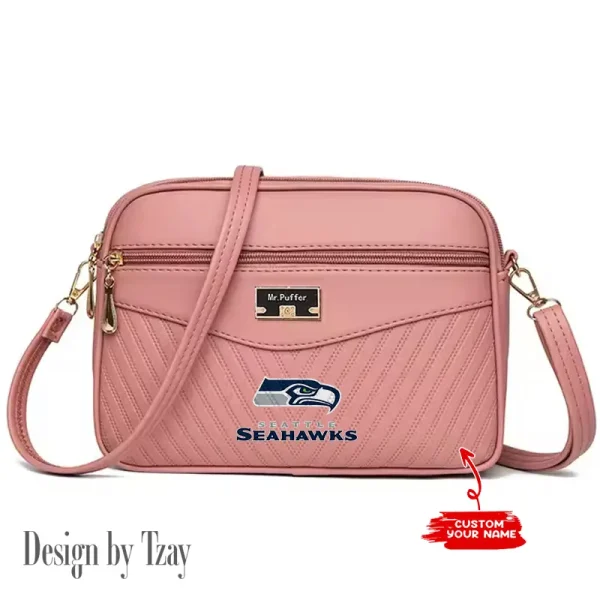 Seattle Seahawks Summer Women's Handbag Skew Cross Underarm Bag SPTWGUB029 - Image 4