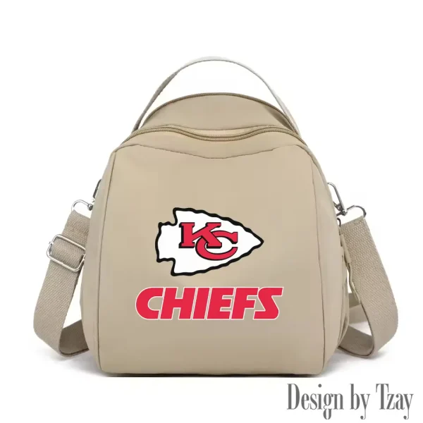 Kansas City Chiefs Women's Nylon Backpack Lightweight Travel Bag SPTWNBLTB048 - Image 3
