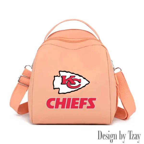 Kansas City Chiefs Women's Nylon Backpack Lightweight Travel Bag SPTWNBLTB048 - Image 5