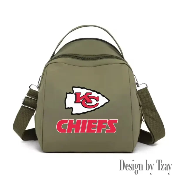 Kansas City Chiefs Women's Nylon Backpack Lightweight Travel Bag SPTWNBLTB048 - Image 8
