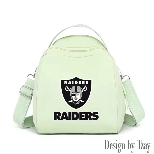 Las Vegas Raiders Women's Nylon Backpack Lightweight Travel Bag SPTWNBLTB049