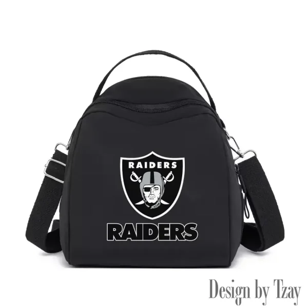 Las Vegas Raiders Women's Nylon Backpack Lightweight Travel Bag SPTWNBLTB049 - Image 2