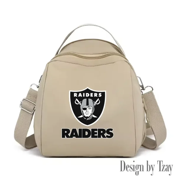 Las Vegas Raiders Women's Nylon Backpack Lightweight Travel Bag SPTWNBLTB049 - Image 3