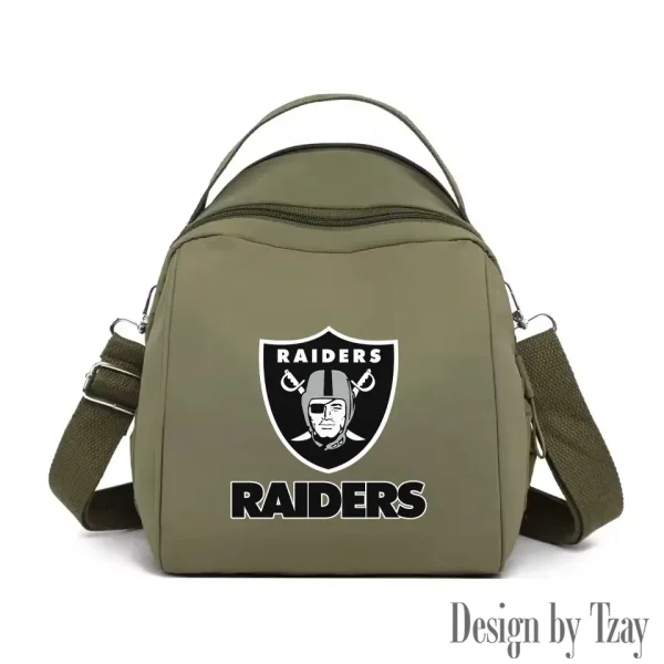 Las Vegas Raiders Women's Nylon Backpack Lightweight Travel Bag SPTWNBLTB049 - Image 4