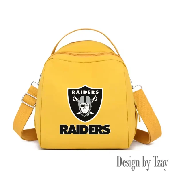 Las Vegas Raiders Women's Nylon Backpack Lightweight Travel Bag SPTWNBLTB049 - Image 5