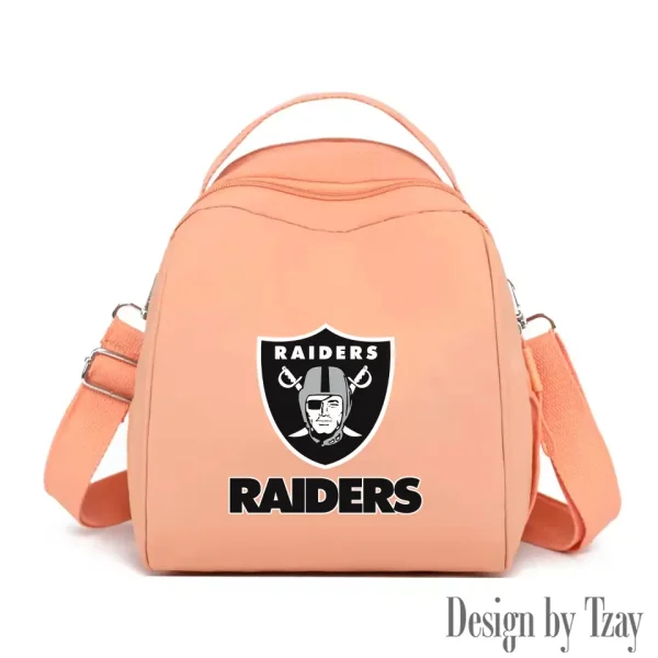 Las Vegas Raiders Women's Nylon Backpack Lightweight Travel Bag SPTWNBLTB049 - Image 6