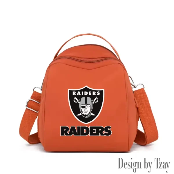 Las Vegas Raiders Women's Nylon Backpack Lightweight Travel Bag SPTWNBLTB049 - Image 8