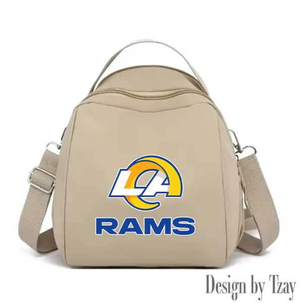 Los Angeles Rams Women's Nylon Backpack Lightweight Travel Bag SPTWNBLTB051 - Image 2