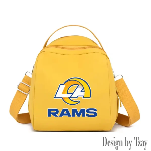 Los Angeles Rams Women's Nylon Backpack Lightweight Travel Bag SPTWNBLTB051 - Image 3