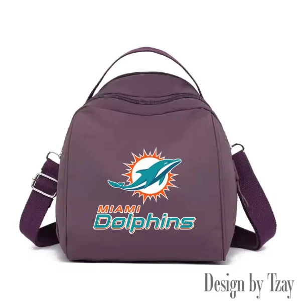 Miami Dolphins Women's Nylon Backpack Lightweight Travel Bag SPTWNBLTB052 - Image 2