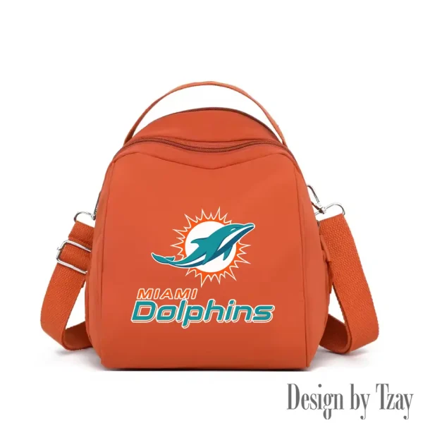 Miami Dolphins Women's Nylon Backpack Lightweight Travel Bag SPTWNBLTB052 - Image 3