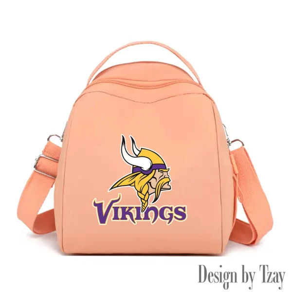 Minnesota Vikings Women's Nylon Backpack Lightweight Travel Bag SPTWNBLTB053