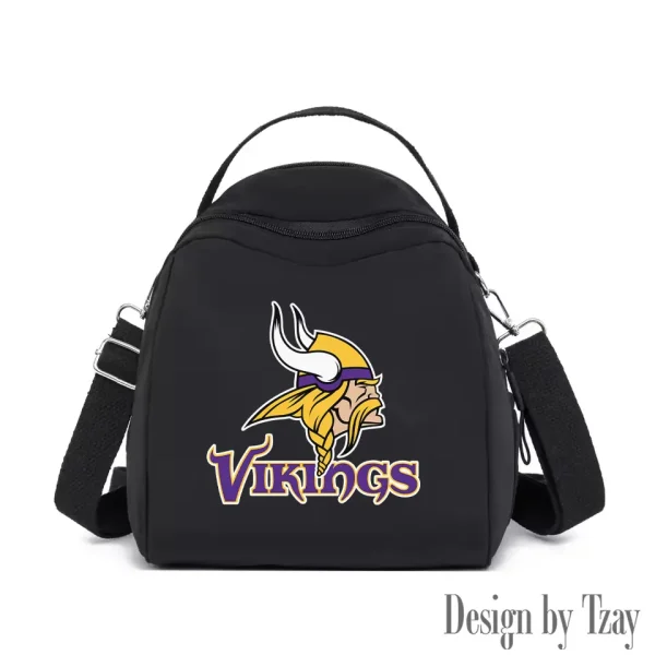Minnesota Vikings Women's Nylon Backpack Lightweight Travel Bag SPTWNBLTB053 - Image 2
