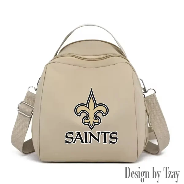 New Orleans Saints Women's Nylon Backpack Lightweight Travel Bag SPTWNBLTB055 - Image 6