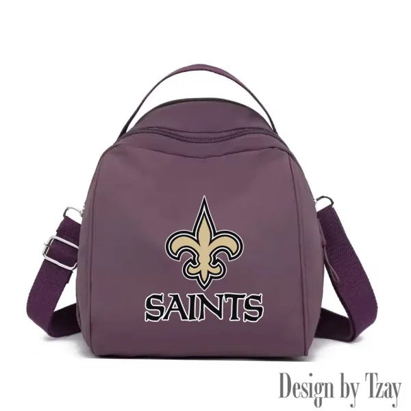 New Orleans Saints Women's Nylon Backpack Lightweight Travel Bag SPTWNBLTB055 - Image 7