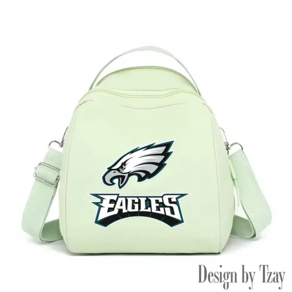 Philadelphia Eagles Women's Nylon Backpack Lightweight Travel Bag SPTWNBLTB058 - Image 3