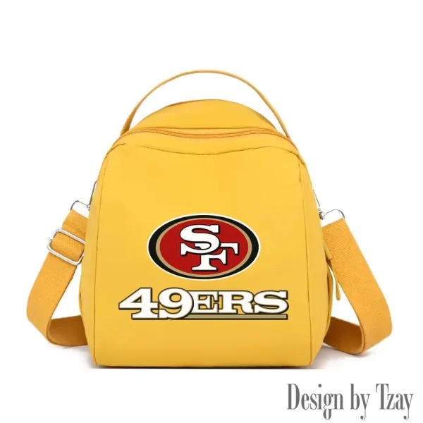 San Francisco 49ers Women's Nylon Backpack Lightweight Travel Bag SPTWNBLTB060 - Image 2