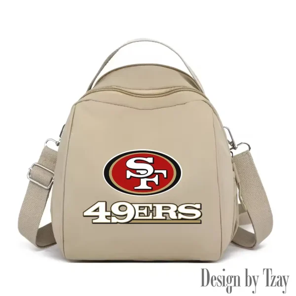 San Francisco 49ers Women's Nylon Backpack Lightweight Travel Bag SPTWNBLTB060 - Image 4