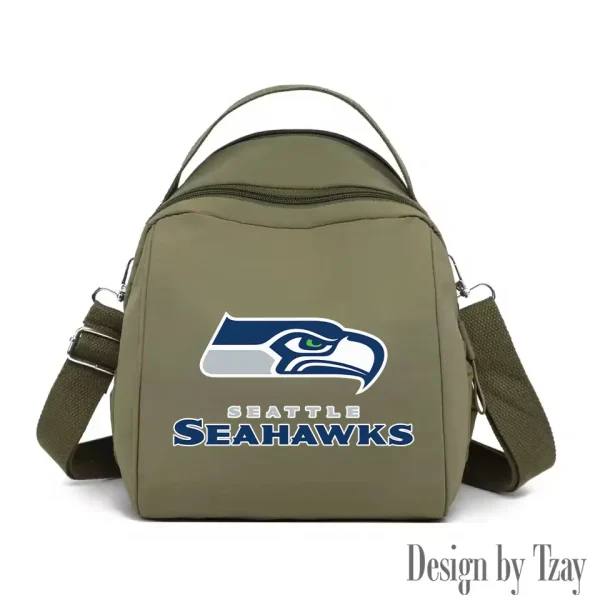 Seattle Seahawks Women's Nylon Backpack Lightweight Travel Bag SPTWNBLTB061 - Image 2