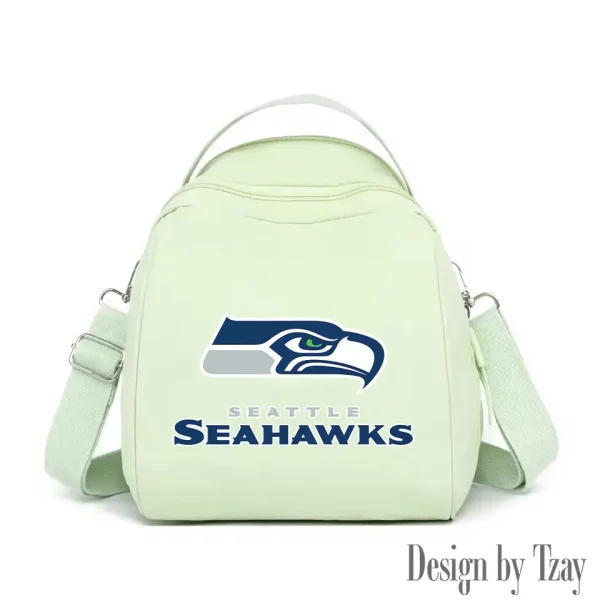 Seattle Seahawks Women's Nylon Backpack Lightweight Travel Bag SPTWNBLTB061 - Image 3