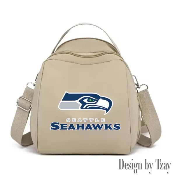 Seattle Seahawks Women's Nylon Backpack Lightweight Travel Bag SPTWNBLTB061 - Image 7
