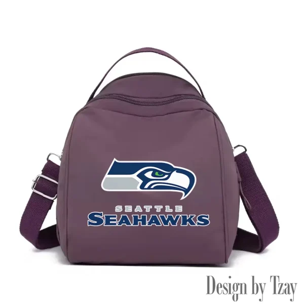 Seattle Seahawks Women's Nylon Backpack Lightweight Travel Bag SPTWNBLTB061 - Image 8