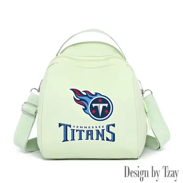 Tennessee Titans Women's Nylon Backpack Lightweight Travel Bag SPTWNBLTB063 - Image 7