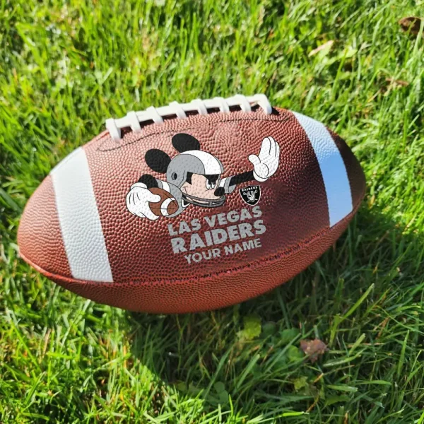 Las Vegas Raiders Football Ball MK Mouser Special Ball Personalized Gift For Fans AZBALL034