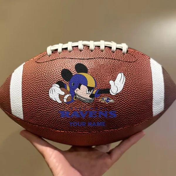 Baltimore Ravens Football Ball MK Mouser Special Ball Personalized Gift For Fans AZBALL039 - Image 2