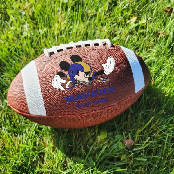 Baltimore Ravens Football Ball MK Mouser Special Ball Personalized Gift For Fans AZBALL039
