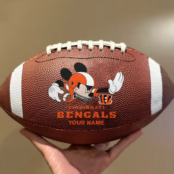 Cincinnati Bengals Football Ball MK Mouser Special Ball Personalized Gift For Fans AZBALL041 - Image 2