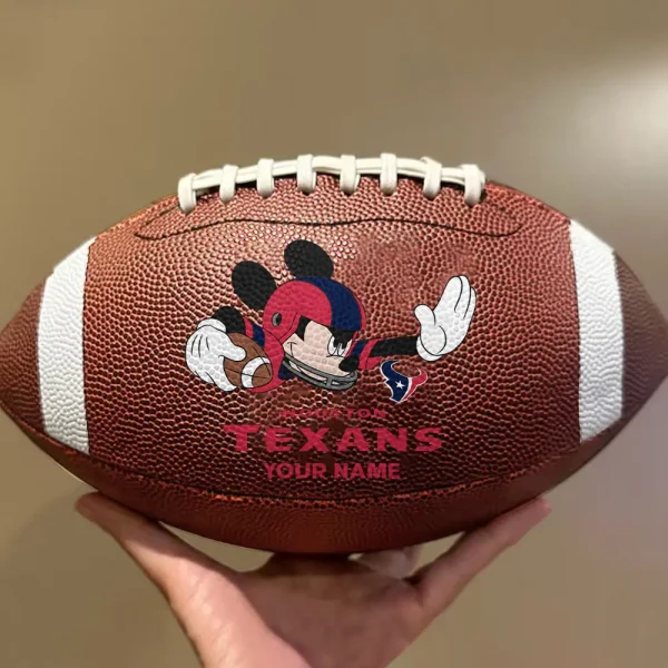 Houston Texans Football Ball MK Mouser Special Ball Personalized Gift For Fans AZBALL042 - Image 2
