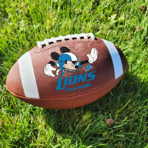 Detroit Lions Football Ball MK Mouser Special Ball Personalized Gift For Fans AZBALL043